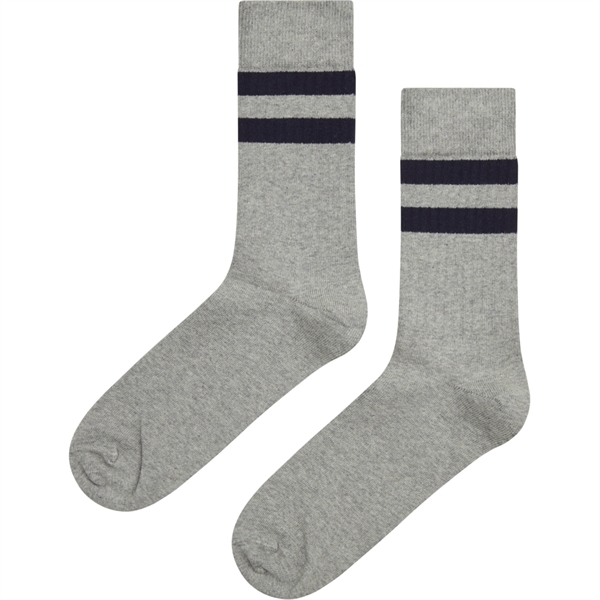 Klitmøller Collective Retro Cotton Sock - Light grey/navy